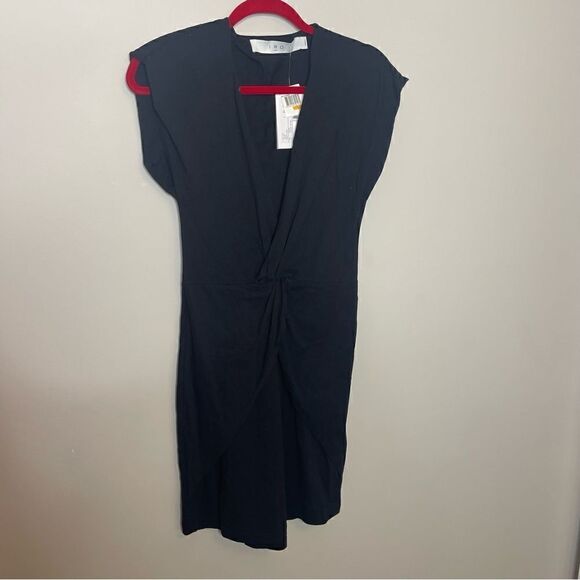 IRO Pheao draped dress in black New - Picture 12 of 14